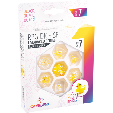 Embraced Series -Rubber Duck- Set de 7 Dés JDRGamegenic