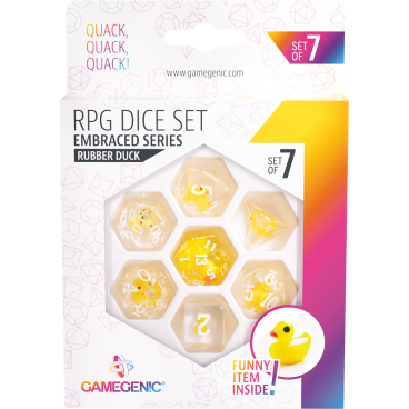 Embraced Series -Rubber Duck- Set de 7 Dés JDRGamegenic