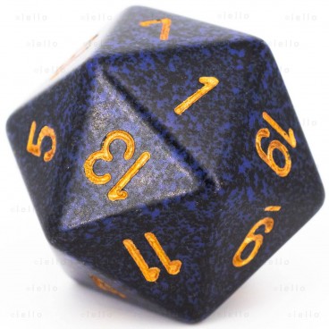 CHESSEX - D20 JUMBO 34 mm - GRANITE Golden