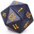 CHESSEX - D20 JUMBO 34 mm - GRANITE Golden