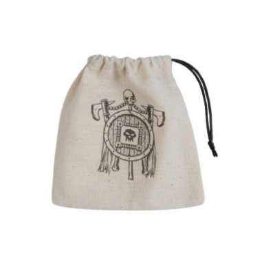 Sac à Dés Orc Basique - Beige & Noir