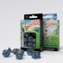 Set de Dés Lama Chatoyant - Pailleté Bleu Foncé & Blanc