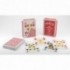 Jeu De 54 Cartes Poker 100% Pvc 4 Index Jumbo Lotus Dos Rouge