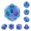 Set de 7 dés - (Blue+Purple) Glow in the dark dice