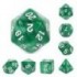 Set de 7 dés - Green pearl dice