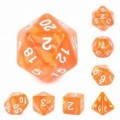 Set de 7 dés - Orange pearl dice