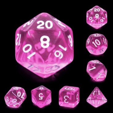 Set de 7 dés - Magenta Gems