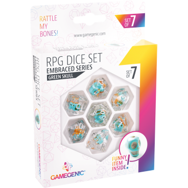 Set de 7 Dés - Embraced Series - Green Skull