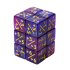 Dé 6 Modificateur Positif à l'unité - violet bleu pailleté doré