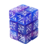 Dé 6 Modificateur Positif à l'unité - Bleu Violet pailleté blanc -DE A L'UNITE