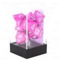 CHESSEX - Set de 7 dés - OPAQUE – Violet Clair/Blanc