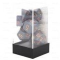 CHESSEX - Set de 7 dés - OPAQUE – Gris Foncé/Cuivre