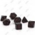 CHESSEX - Set de 7 dés - OPAQUE - Noir/Rouge