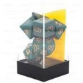 CHESSEX - Set de 7 dés - OPAQUE - Vert Gris/Or