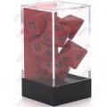 CHESSEX - Set de 7 dés - OPAQUE - Rouge/Noir