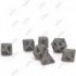 CHESSEX - Set de 7 dés - OPAQUE - Gris/Noir