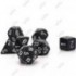 CHESSEX - Set de 7 dés - OPAQUE - Noir/Blanc