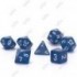 CHESSEX - Set de 7 dés - OPAQUE - Bleu/Blanc