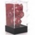CHESSEX - Set de 7 dés - OPAQUE - Rouge/Blanc