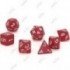 CHESSEX - Set de 7 dés - OPAQUE - Rouge/Blanc