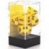 CHESSEX - Set de 7 dés - OPAQUE - Jaune/Noir
