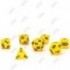 CHESSEX - Set de 7 dés - OPAQUE - Jaune/Noir