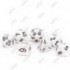 CHESSEX - Set de 7 dés - OPAQUE - Blanc/Noir