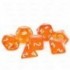 CHESSEX - Set de 7 dés - TRANSPARENT – Orange/Blanc