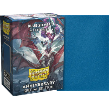 100 Dragon Shield Matte : Blue Silver