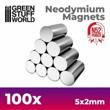 Aimants Néodymes 5x2mm - 100 units (N52)