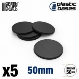 Socles Plastiques ROND 50 mm Noir