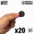 Socles Plastiques ROND 25mm Noir