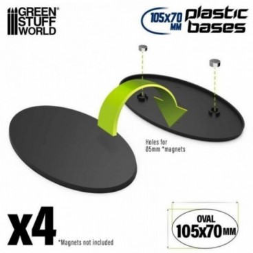Socles Plastiques Ovale 105x70mm AOS