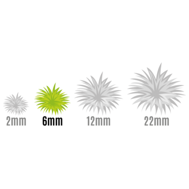 Touffes de Buissons - 6mm - Neige - VERT
