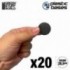 Socles Plastiques ROND 28,5mm Noir