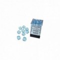 CHESSEX - Set de 36 dés 6 - LUMINARY - Icicle/Bleu Clair
