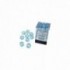CHESSEX - Set de 36 dés 6 - LUMINARY - Icicle/Bleu Clair