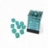 CHESSEX - Set de 36 dés 6 - LUMINARY - Sarcelle / Or