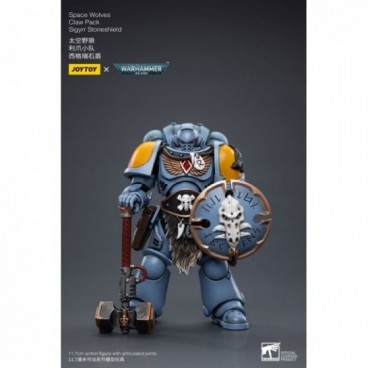 Joy Toy&nbsp;: Warhammer 40k figurine 1/18 Space Wolves Claw Pack Sigyrr Stoneshield 12 cm