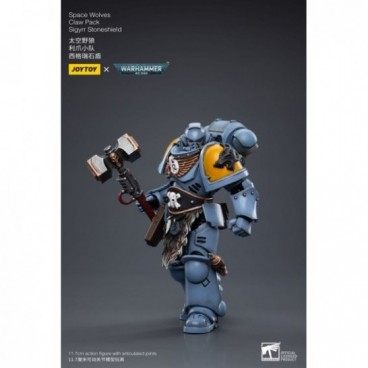 Joy Toy&nbsp;: Warhammer 40k figurine 1/18 Space Wolves Claw Pack Sigyrr Stoneshield 12 cm
