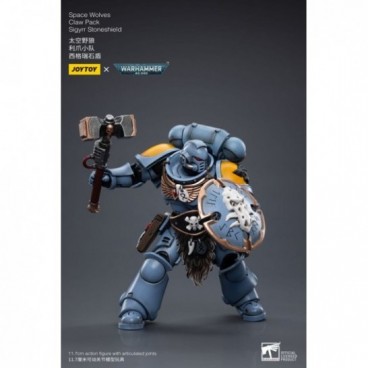 Joy Toy&nbsp;: Warhammer 40k figurine 1/18 Space Wolves Claw Pack Sigyrr Stoneshield 12 cm