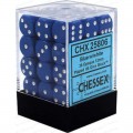 CHESSEX - Set de 36 dés 6 - OPAQUE - Bleu/Blanc