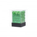 CHESSEX - Set de 36 dés 6 - OPAQUE - Vert/Blanc