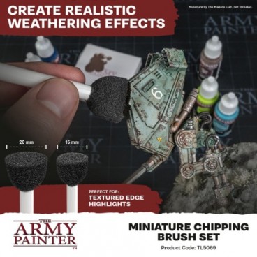 Army Painter - Pinceaux - Miniature Chipping Brush Set