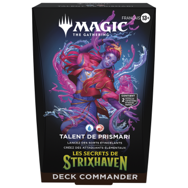MTG : Secrets Strixhaven Commander Deck FR&nbsp;: Talent de Prismari (Bleu/Rouge)