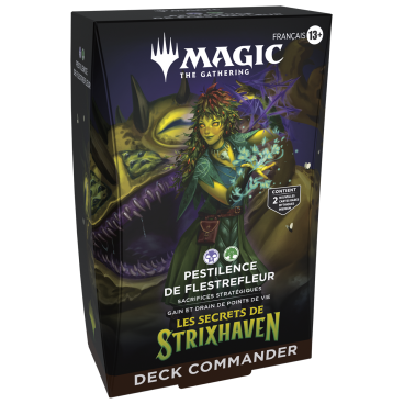 MTG : Secrets Strixhaven Commander Deck FR&nbsp;: Pestilence de Flestrefleur (Noir/Vert)