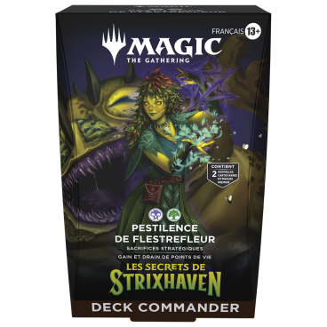 MTG : Secrets Strixhaven Commander Deck FR&nbsp;: Pestilence de Flestrefleur (Noir/Vert)