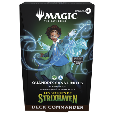 MTG : Secrets Strixhaven Commander Deck FR&nbsp;: Quandrix sans Limites (Vert/Bleu)