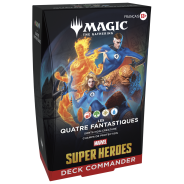 MTG : Marvel Super Heroes Commander FR&nbsp;: Les Quatre Fantastiques (rouge/vert/blanc/bleu)