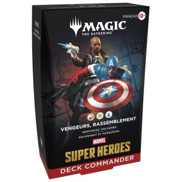 MTG : Marvel Super Heroes Commander FR&nbsp;: Vengeurs, Rassemblement (rouge/blanc/bleu)